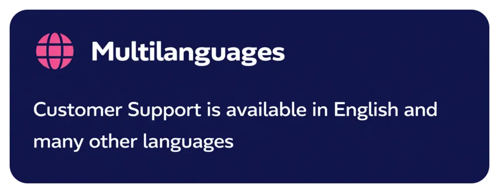 Manekispin Casiino multilanguage support customer service availability feature