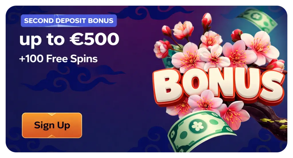Manekispin Second Deposit Bonus €500 Plus 100 Free Spins