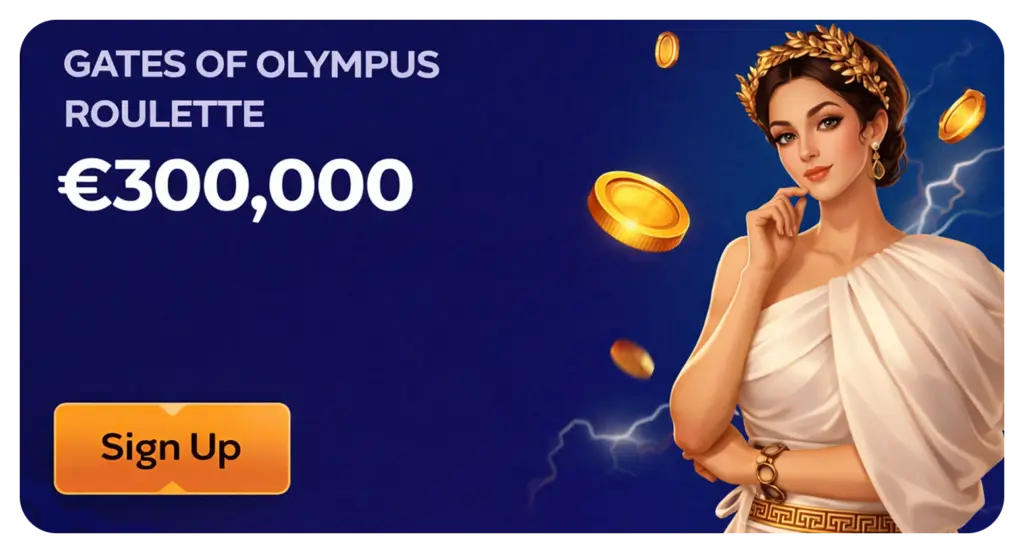 Win €300,000 in Gates of Olympus Roulette at Manekispin